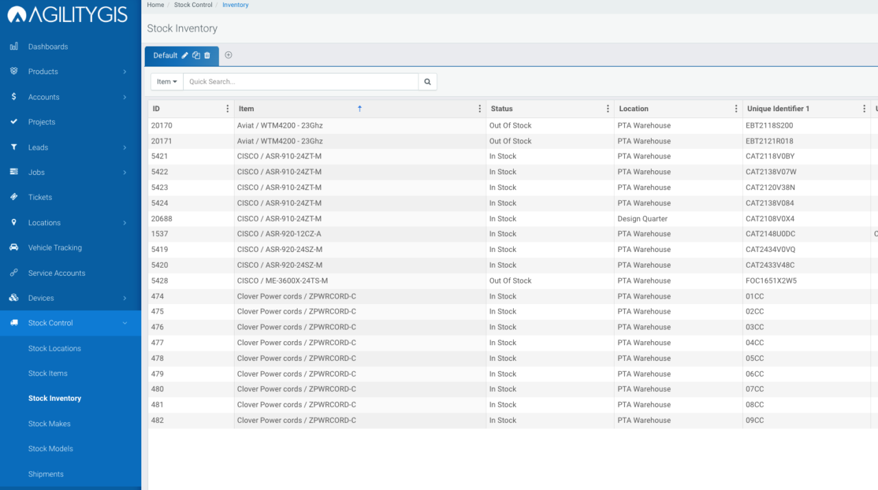 Winledge Inventory Module Programming Manual Inventory Management - AgilityGIS